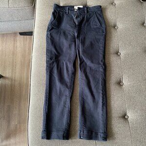 Everlane Slim Leg Crop Pant Sz 0 Short/Navy